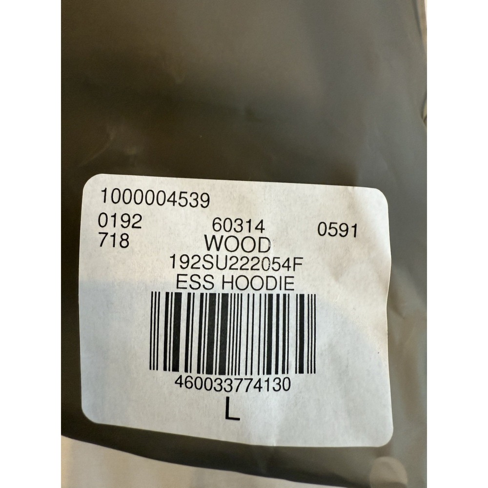 Essentials Fear Of God Hoodie 'Wood' Color Size Large Half-size Oversized NWT - Picture 13 of 14